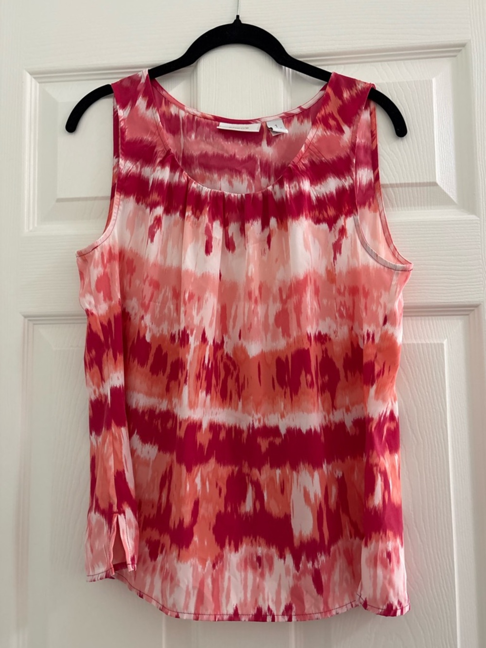 Chico's Pink and Coral Tie-Dye Sleeveless Camisole